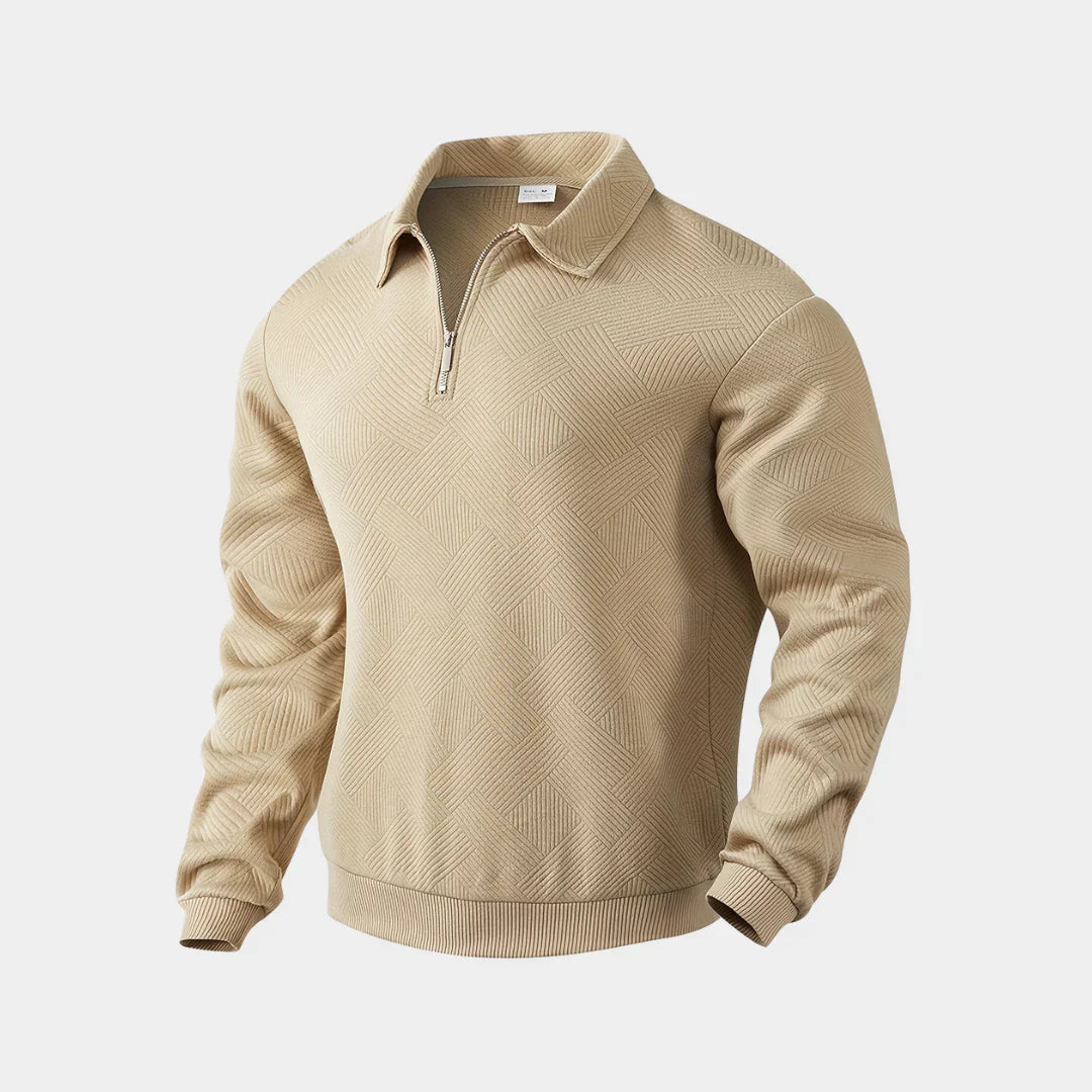 Men’s half-zip stand collar sweater
