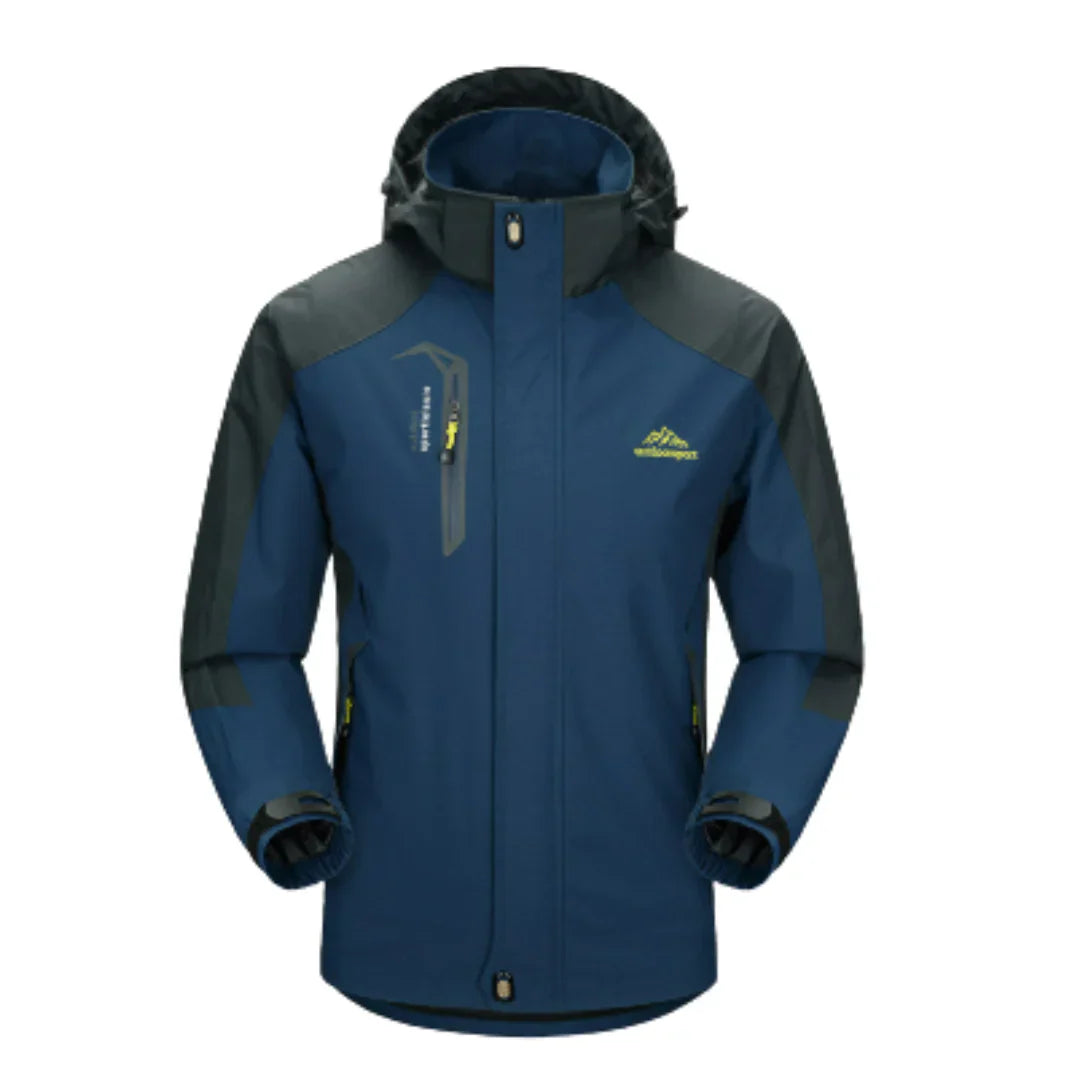 Men's outdoor winter jacket with hood – weatherproof & warm