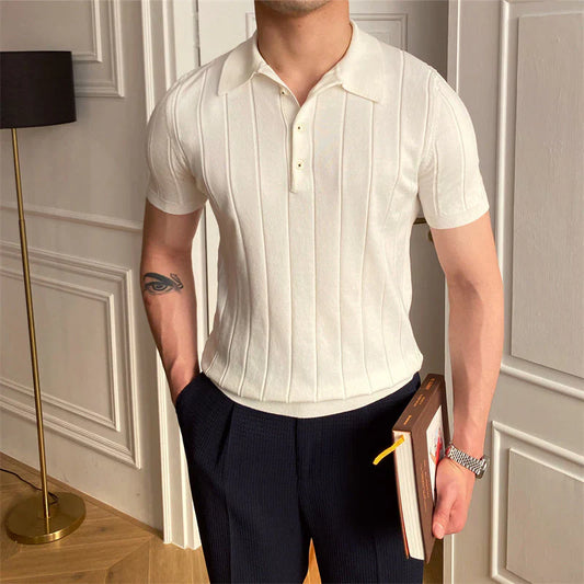 Tyrone casual knit polo shirt – men