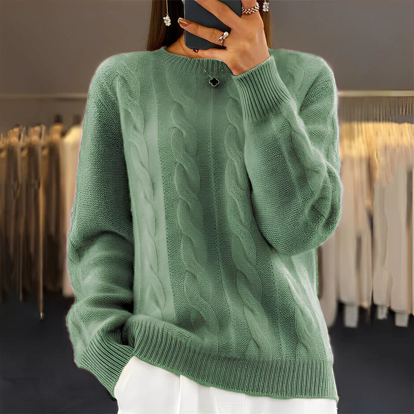 Leanne classic stylish knit sweater – women