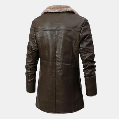 Brandon - men's winter leather jacket.