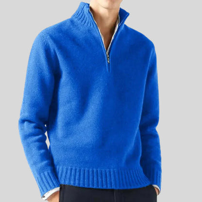 Anton luxurious half-zip sweater – men