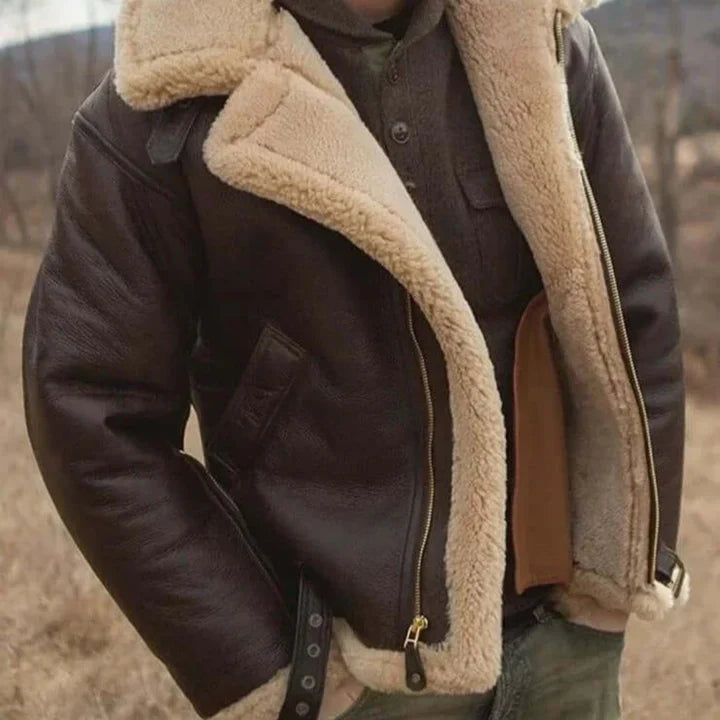 Shearling sheepskin flying jacket – men