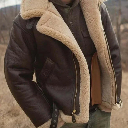 Shearling sheepskin flying jacket – men