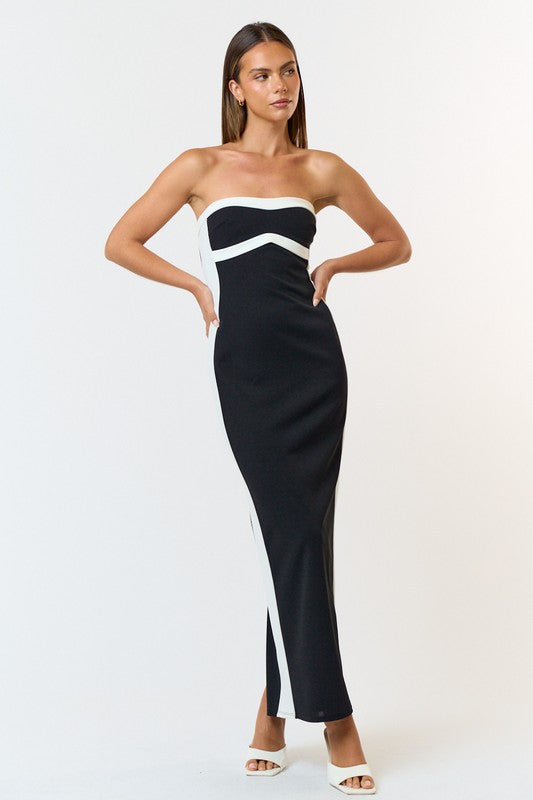 Courtney Sleeveless Bodycon Maxi Dress Black