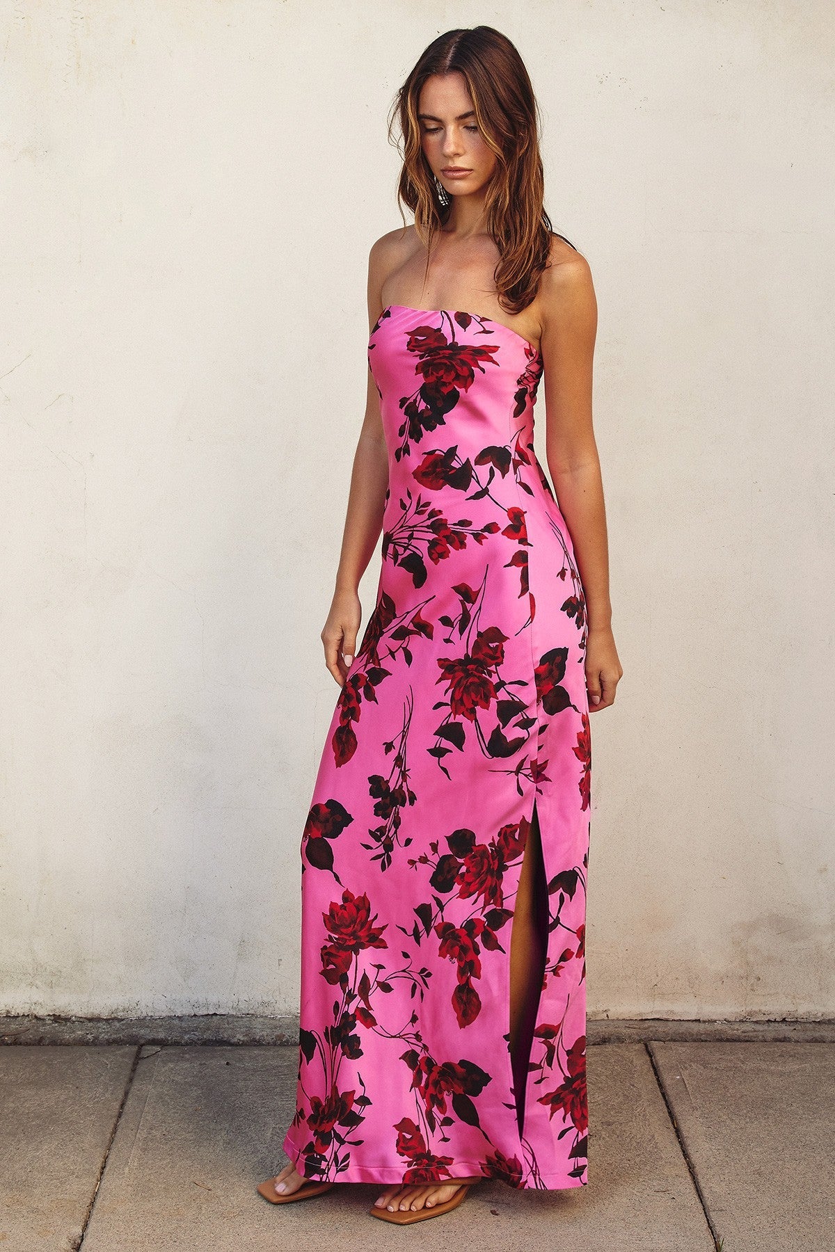 Waitlist 7/20 ♥ Stella Sleeveless Floral Print Maxi Dress Pink