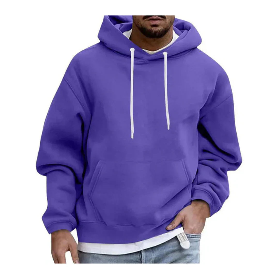 Men's hoodie with hood and kangaroo pocket
