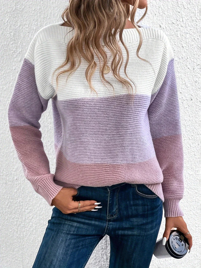 Muriel stylish triple-stripe sweater – women