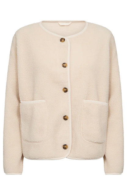 Ada teddy jacket in army style – women's