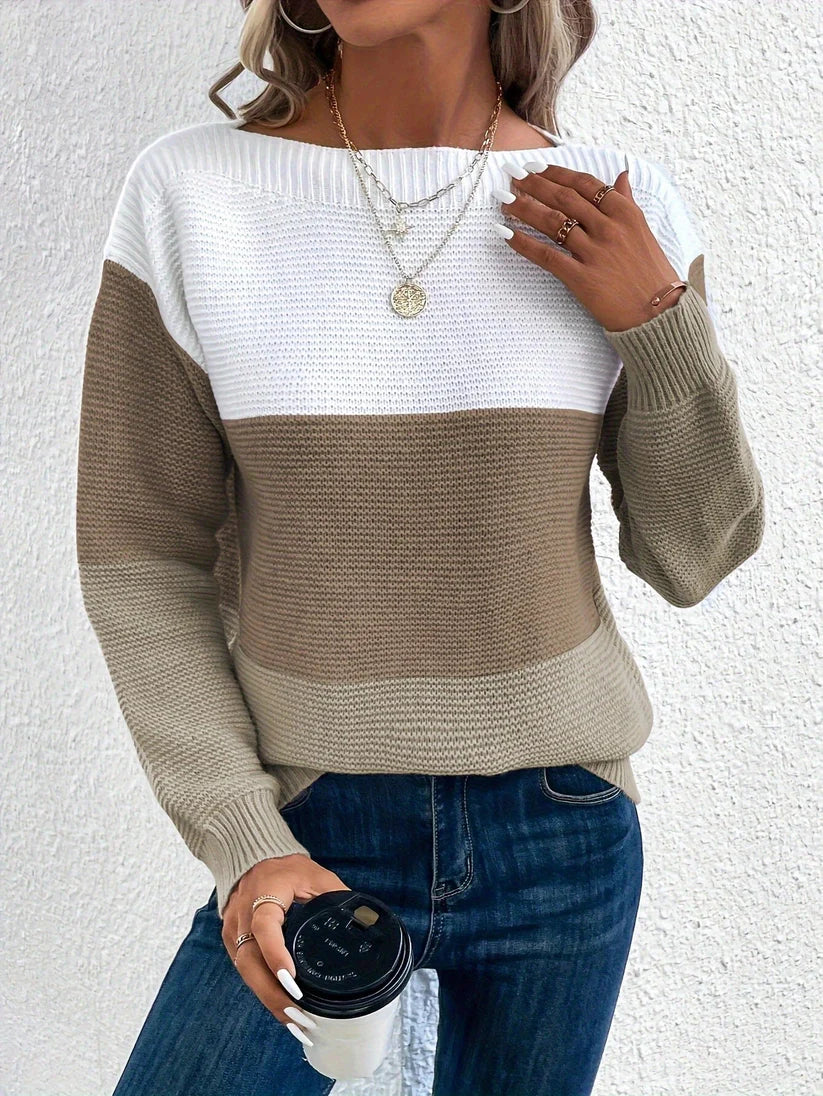 Muriel stylish triple-stripe sweater – women