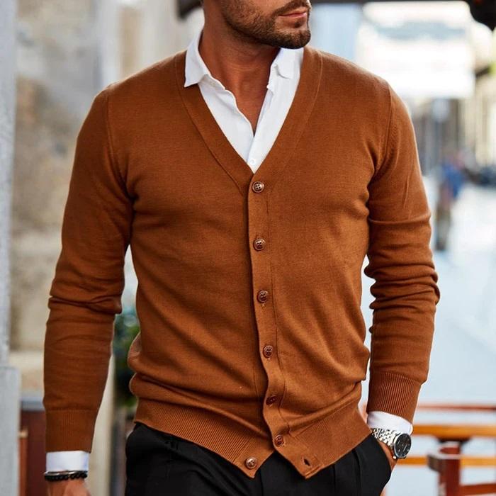 Jasen knitted cardigan sweater – men