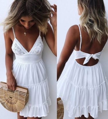 Ruffle Detail Tiered Mini Dress