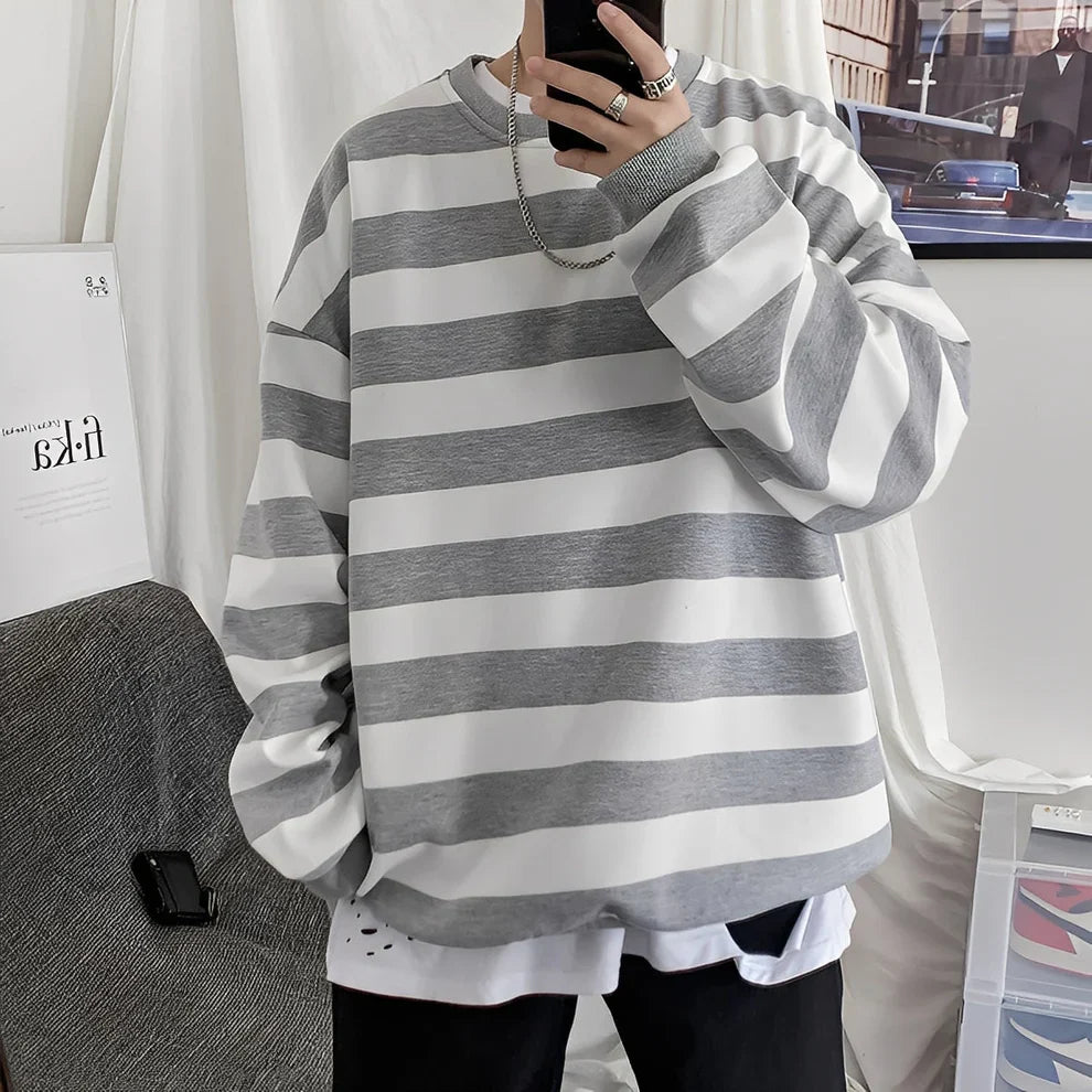 Christian oversized striped knit sweater – men