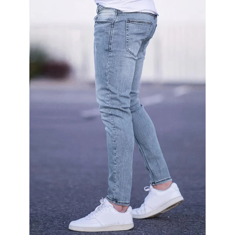 Men's skinny jeans in stretch denim