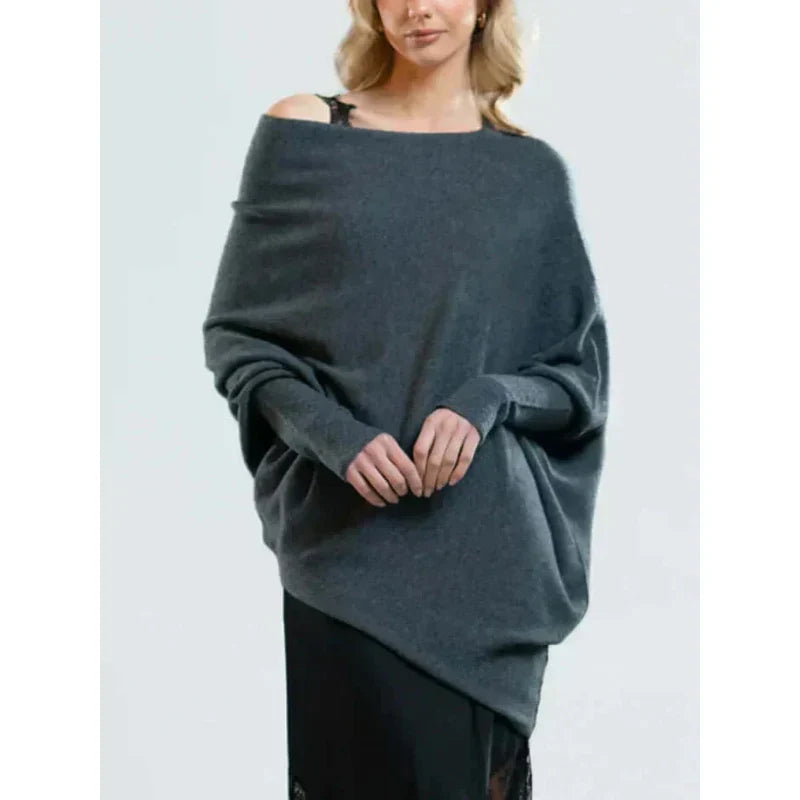 Women's relaxed fit knit sweater, stylish and comfortable