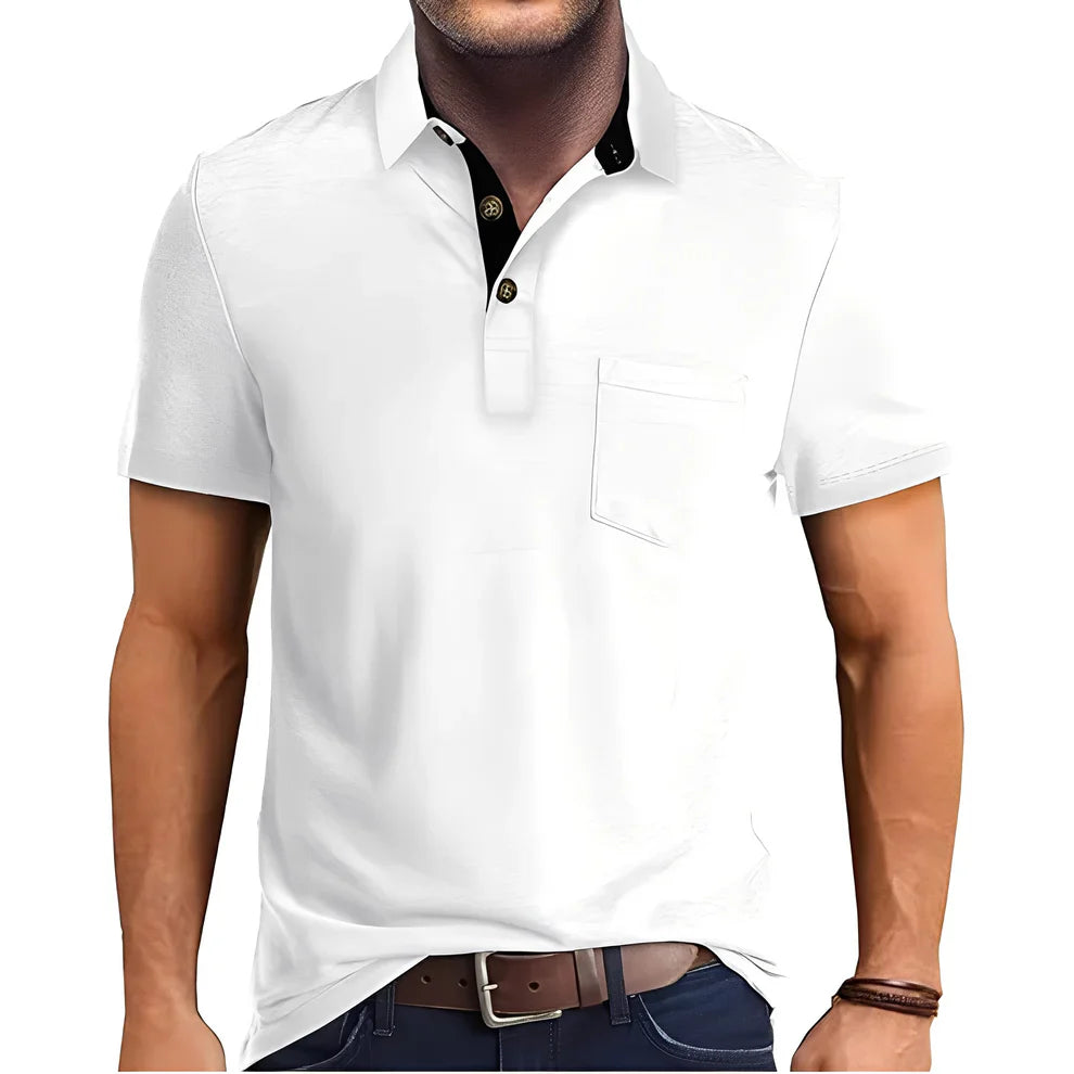Abner retro short-sleeve polo shirt – men