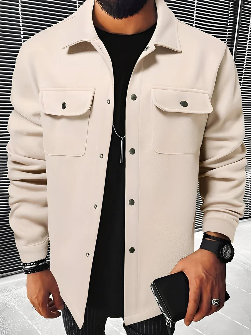 Clinton modern notch-lapels jacket with pockets – men