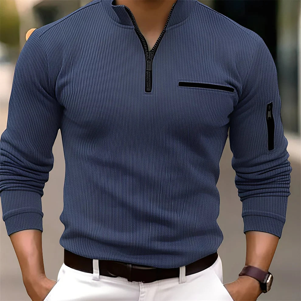 Donovan stylish striped sweater with pockets – men