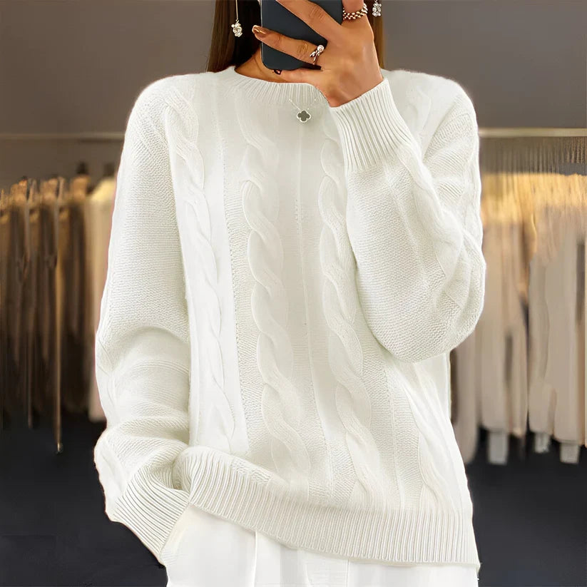 Leanne classic stylish knit sweater – women