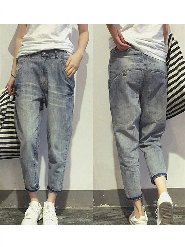 Casual washed jeans – women