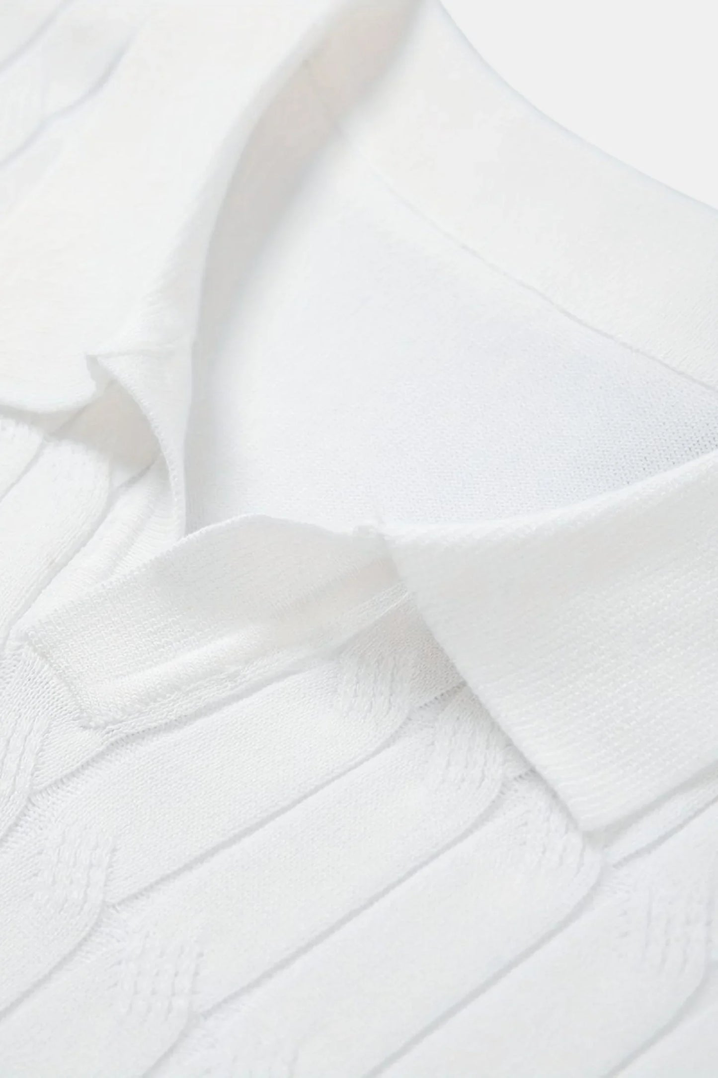 Classic white men’s polo shirt