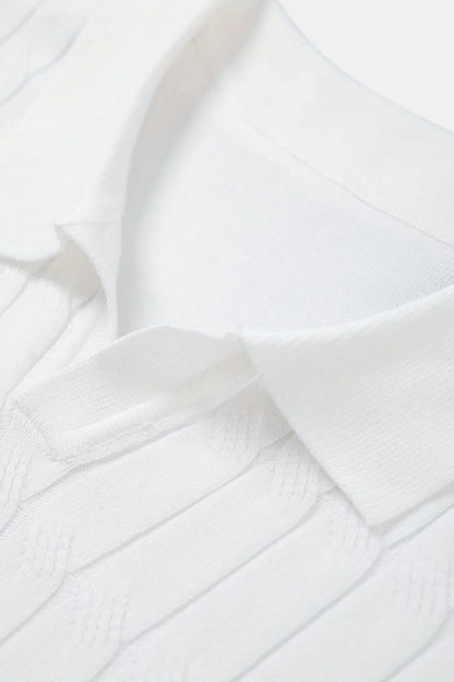 Classic white men’s polo shirt