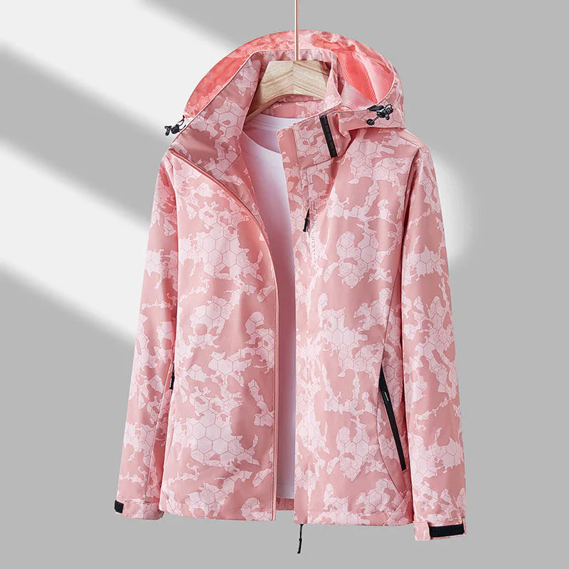 Palmer – printed windbreaker with hood in unisex style