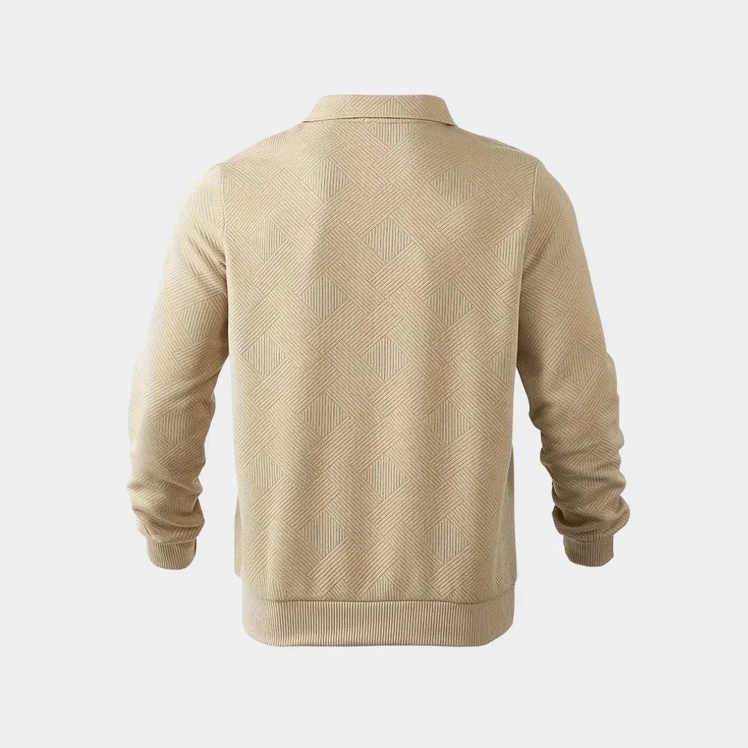 Men’s half-zip stand collar sweater