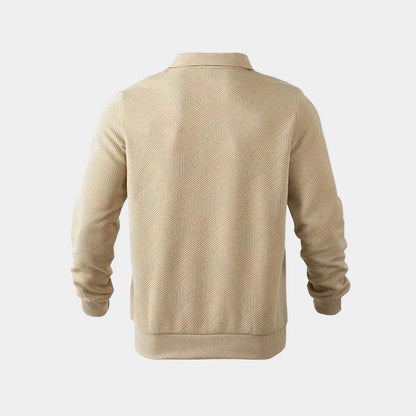 Men’s half-zip stand collar sweater