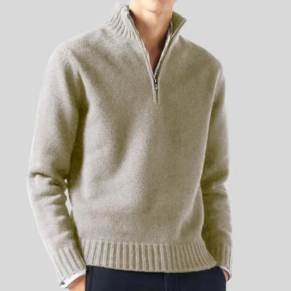 Anton luxurious half-zip sweater – men