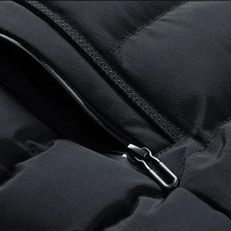 Quilted hooded vest for men