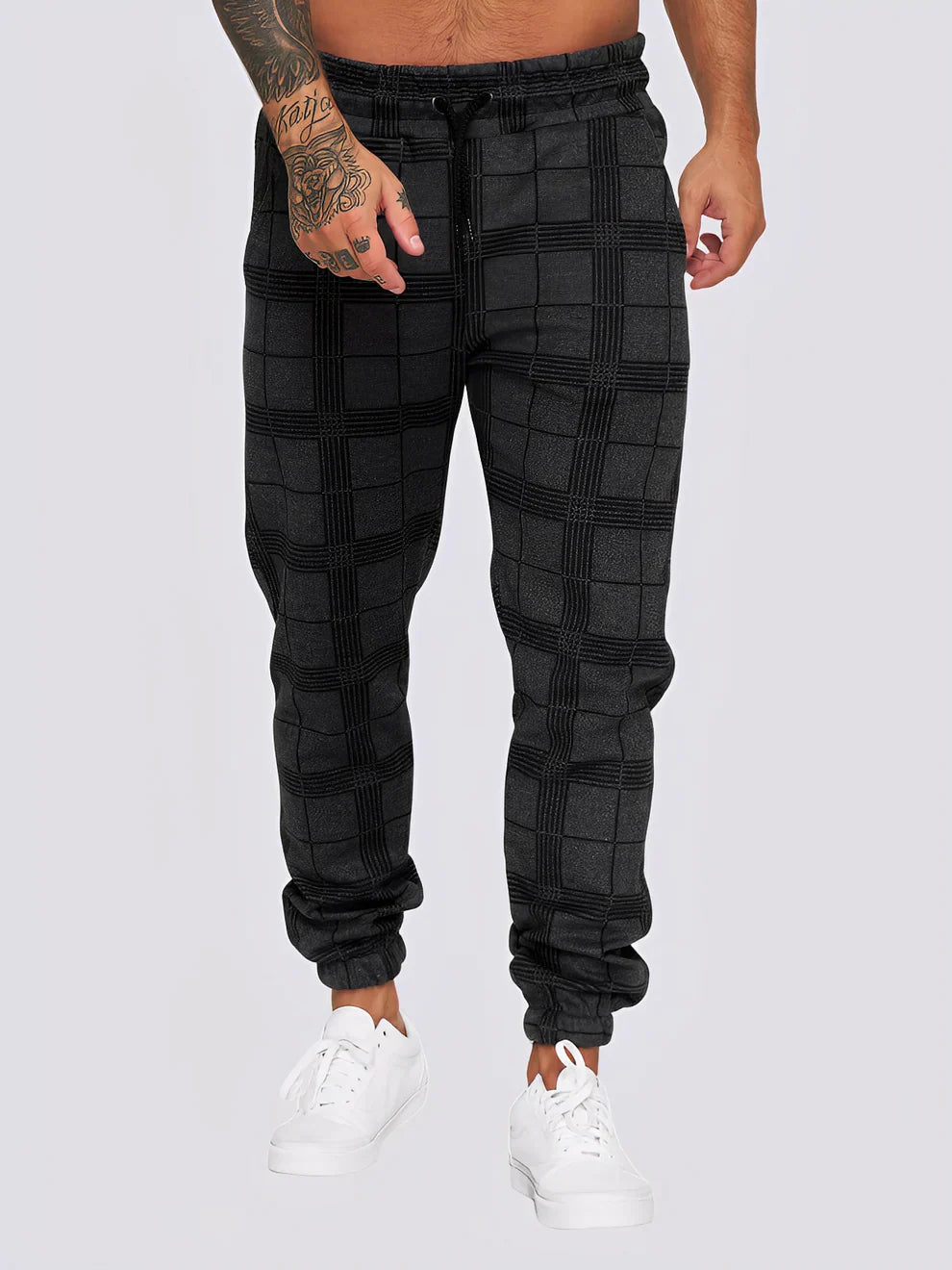 Jaeden stylish checked pants – men