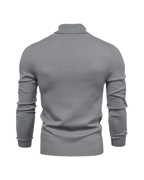 Men’s slim-fit ribbed turtleneck sweater – men