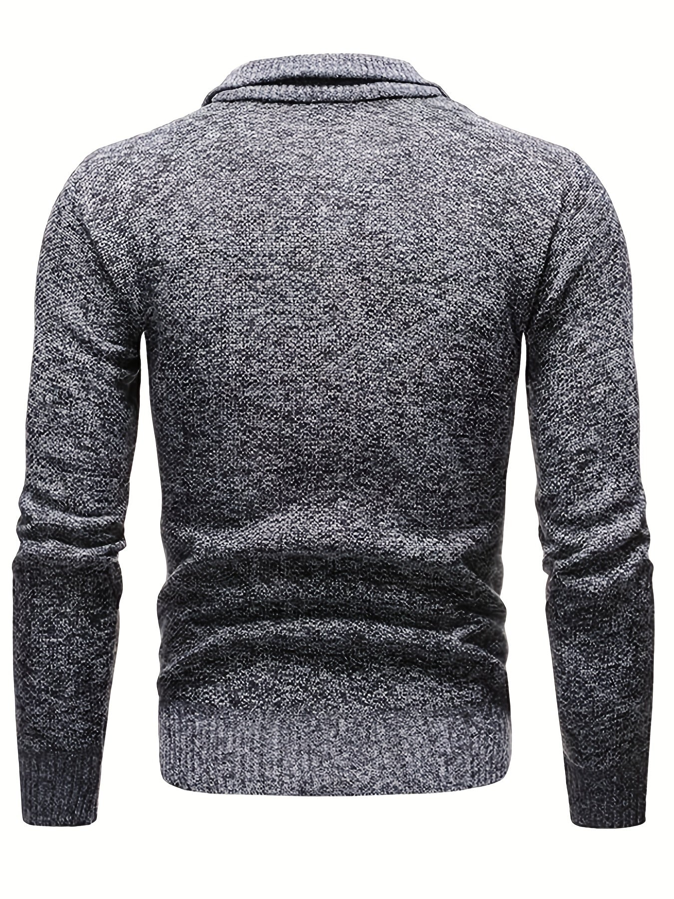 Men’s high-neck quarter-zip knit sweater – men