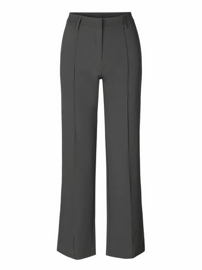 High-waisted chic trousers – elegant women's trousers with a high waist