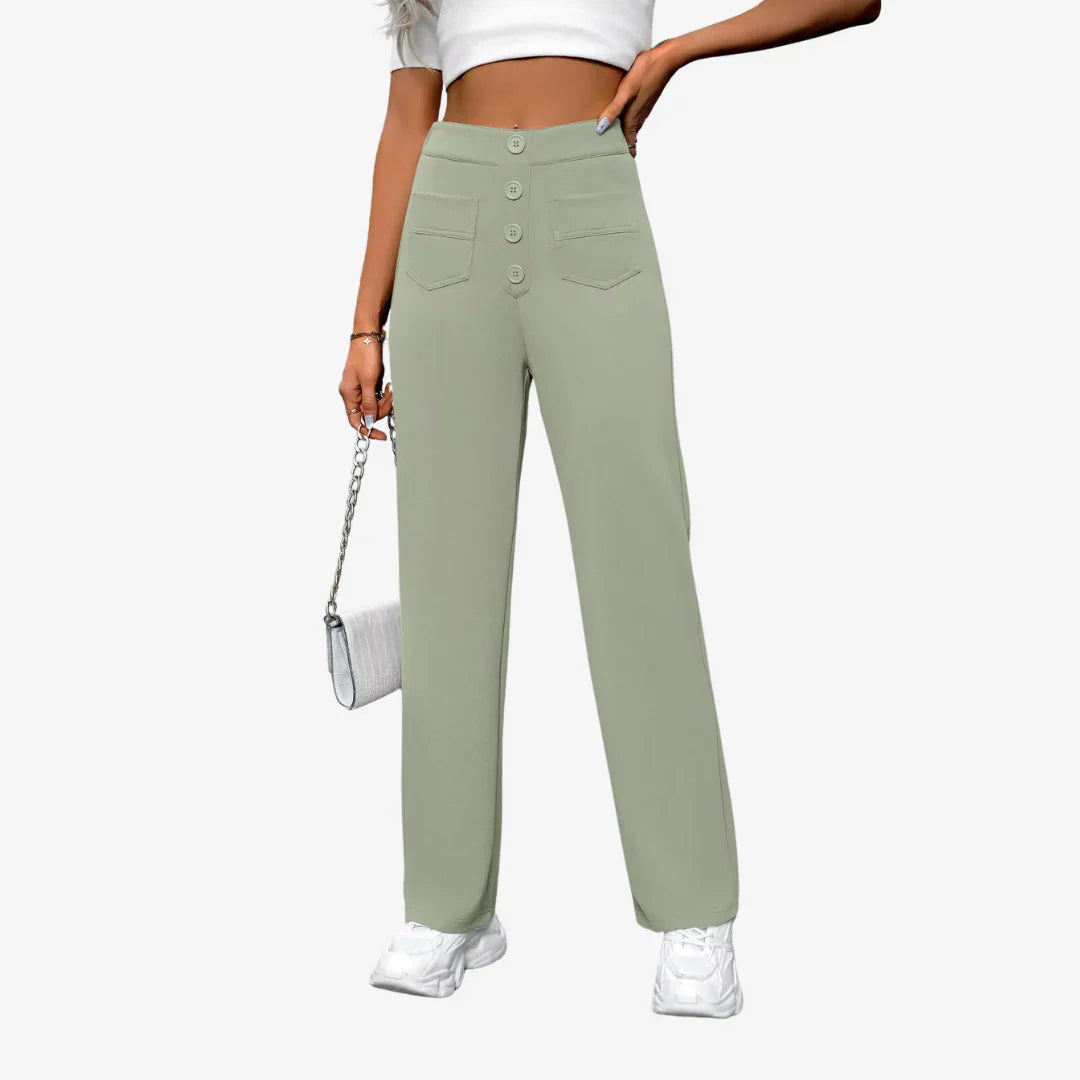Women’s high-waisted straight-leg trousers – women