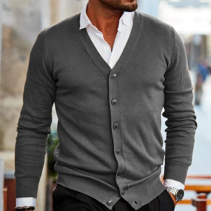 Jasen knitted cardigan sweater – men