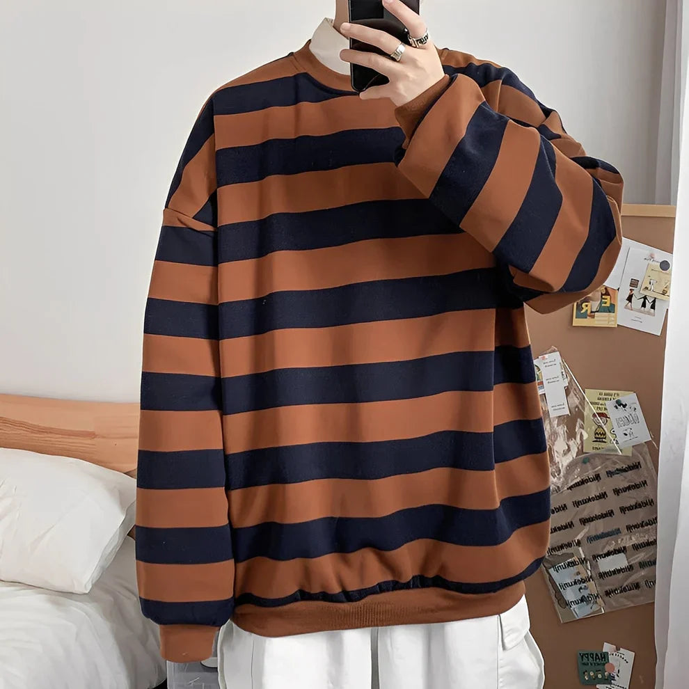 Christian oversized striped knit sweater – men
