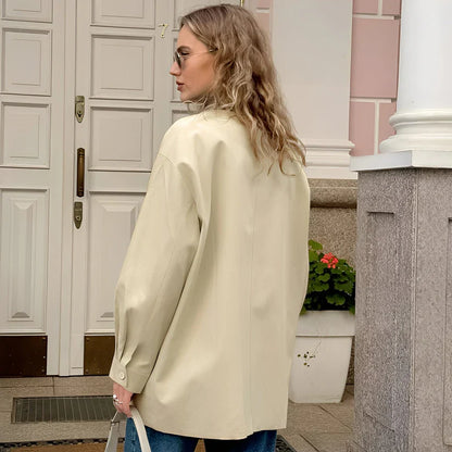 Eireen stylish relaxed polo-collar jacket – women