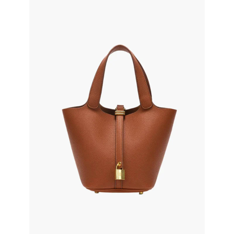 Aurelia bucket shoulder bag with lock detail