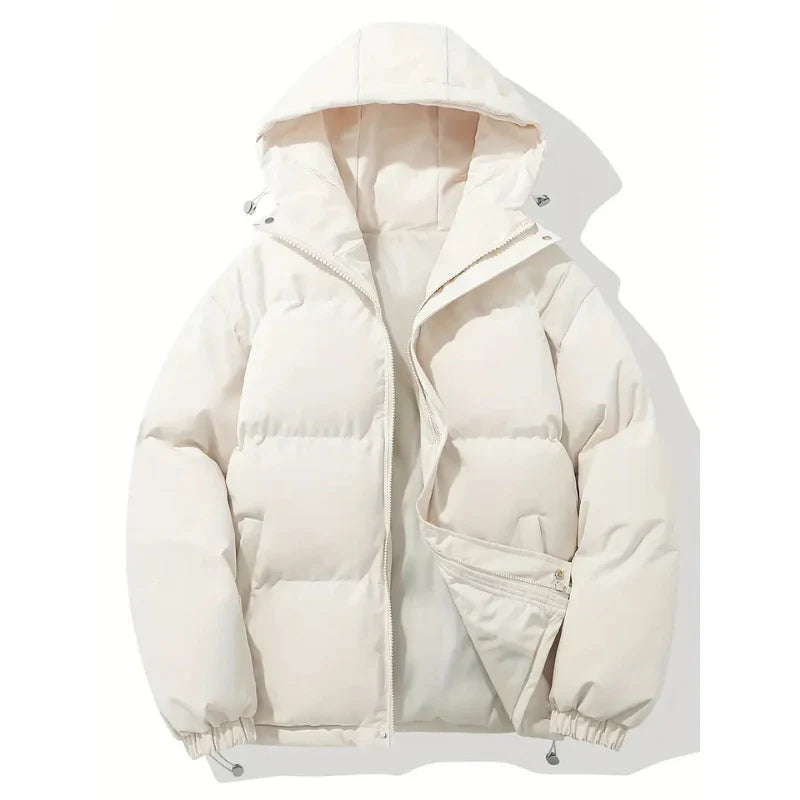 Elegant winter down jacket with hood