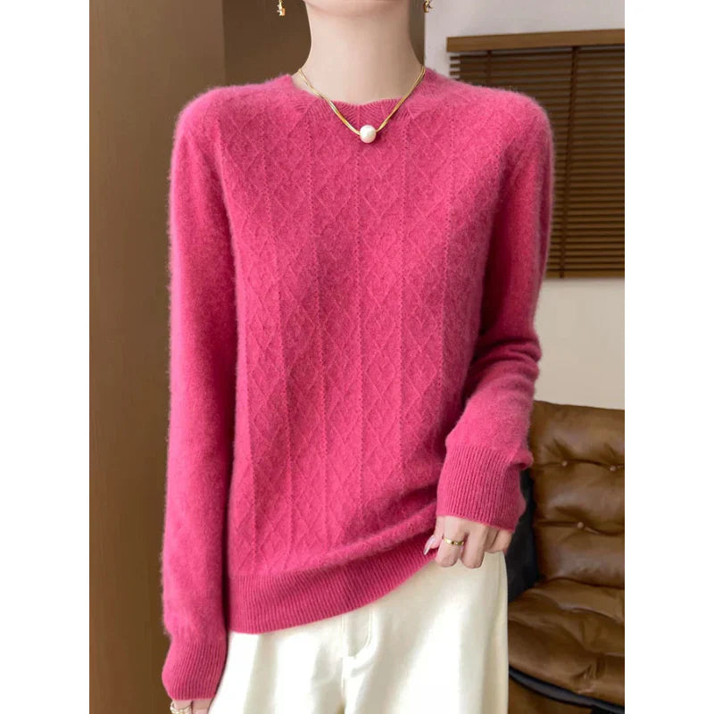 Celina women's merino wool sweater, classic and elegant