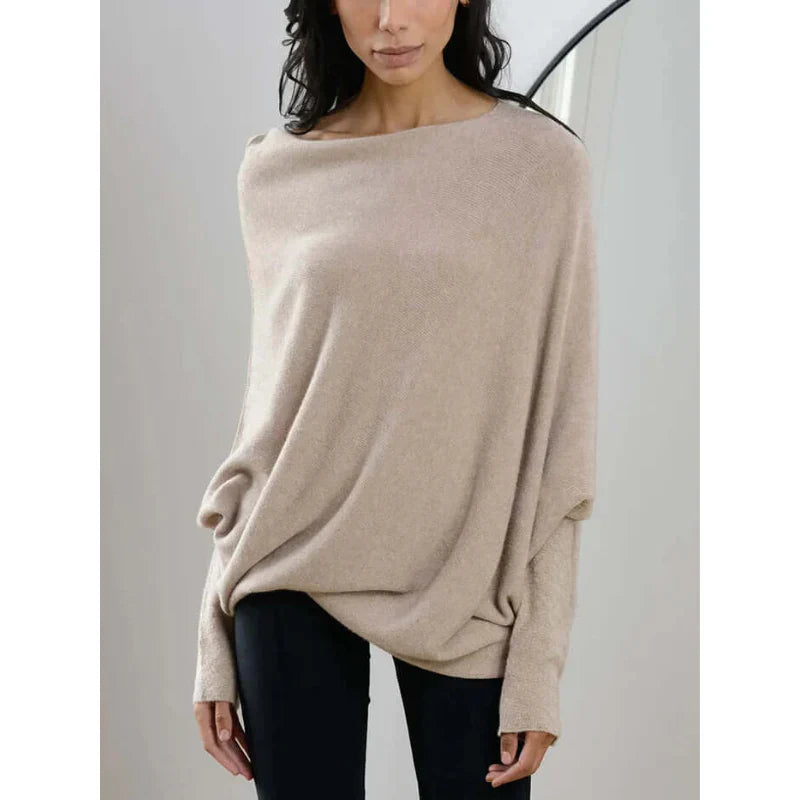 Women's relaxed fit knit sweater, stylish and comfortable