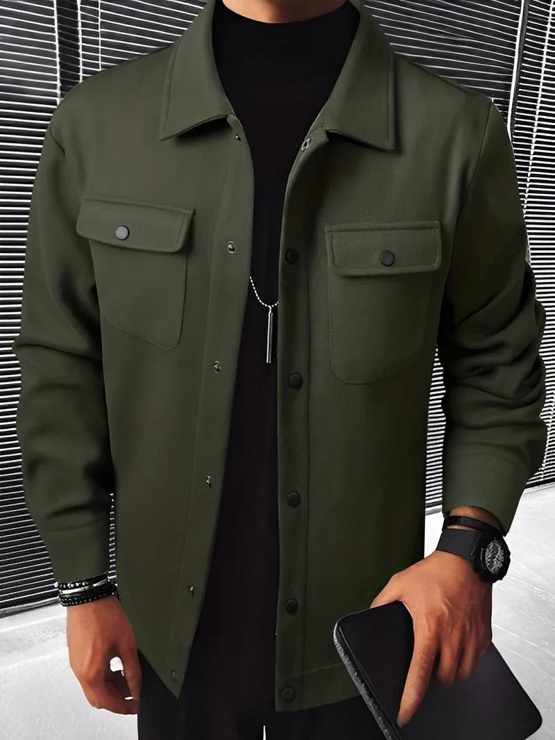 Clinton modern notch-lapels jacket with pockets – men