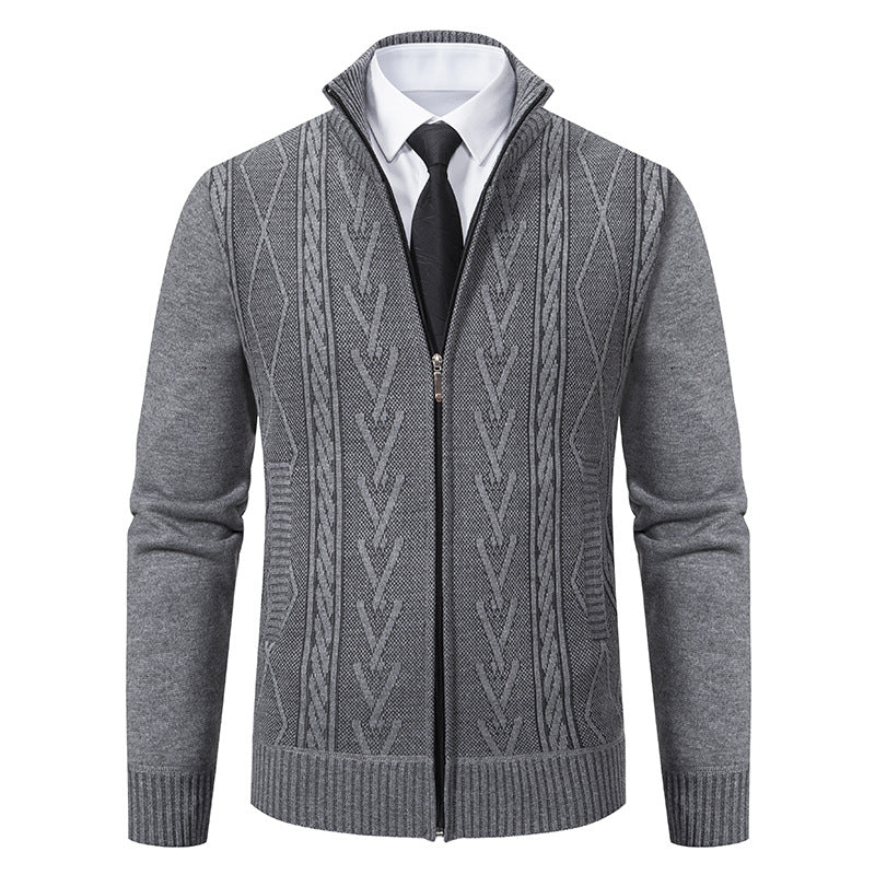 Stafford elegant zip cardigan – men