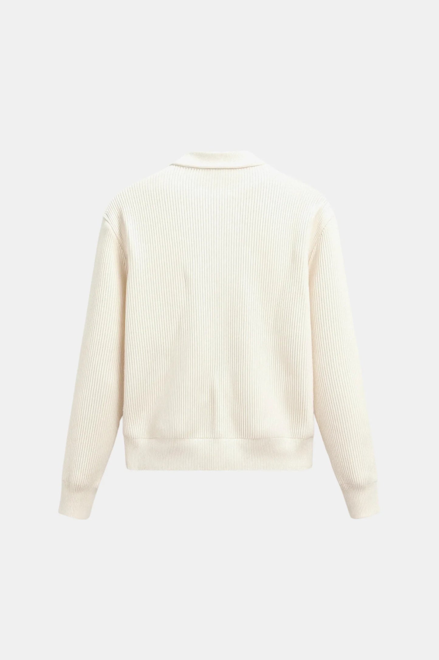 Elegant minimalist zip knit cardigan – men
