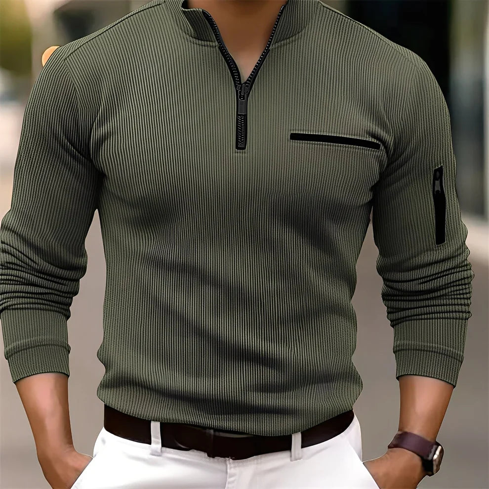 Donovan stylish striped sweater with pockets – men
