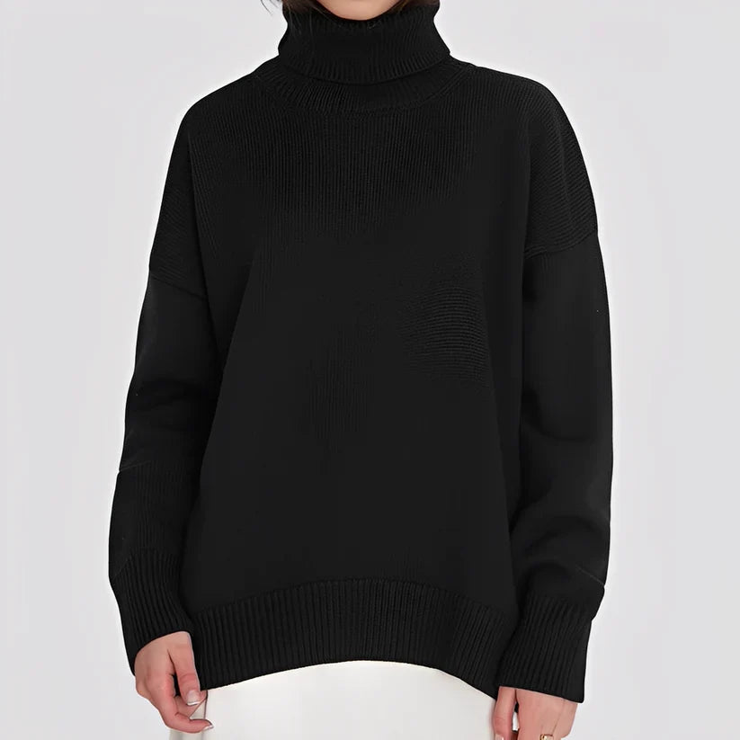 Nylah simple oversized turtleneck sweater – women
