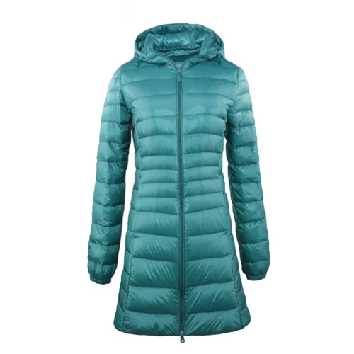 Sandra | Long Down Jacket with Hood for Women