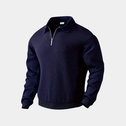 Men’s half-zip stand collar sweater